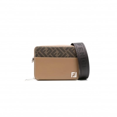 FENDI FF ORGANIZER CAMERA CASE BEIGE 7M0357AFF2F1HRM (17.5*14*6.5cm)  